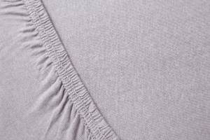 Jersey 180x200 -200x200 Spannbettlaken Silber - Textil - 200 x 32-23 x 200 cm