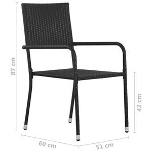 Garten-Lounge-Set (7-teilig) 3009109 Schwarz - Braun