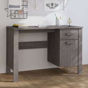 Bureau 3015246 Gris - Bois manufacturé - Bois massif - Bois/Imitation - 113 x 75 x 50 cm