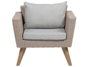 Sitzgruppe VITTORIA 4-tlg Beige - Blau - Braun - Grau - Polyrattan - 135 x 71 x 70 cm