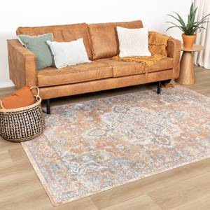 Waschbarer Teppich Nova Medaillon Orangerot - 160 x 230 cm