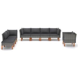 Garten-Sofa-Set (8-teilig) 3011728-2 Grau