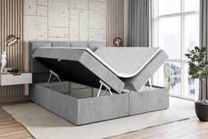 Boxspringbett GALMA Hellgrau - Breite: 120 cm - H3