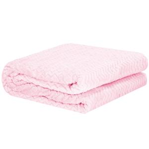 Kuscheldecke 70x160cm Zickzack-Muster Pink - Textil - 70 x 160 x 2 cm