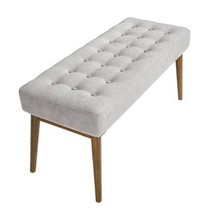 Hocker aus dunkelgrauem Stoff Grau - Textil - 100 x 45 x 40 cm