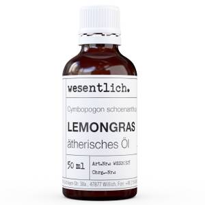 Lemongras  50ml - ätherisches Öl Glas - 4 x 8 x 4 cm