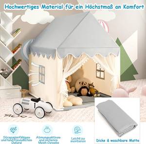 Kinderspielhaus Kinderzelt Beige - Grau