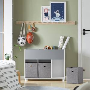 Étagère enfant KMB61-HG Gris - Bois manufacturé - 90 x 63 x 30 cm