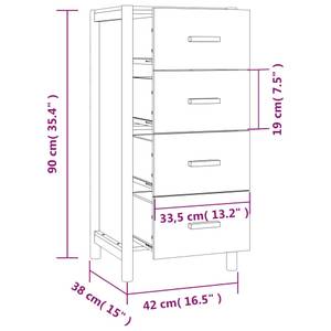 Highboard DE5252 Schwarz