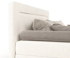 Boxspringbett Alba Creme - H2 - Tiefe: 88 cm