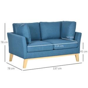 2-Sitzer-Sofa 839-658V00BU Blau