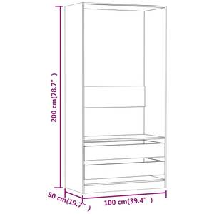 Kleiderschrank 298537-2 Raucheiche Dekor - Breite: 100 cm