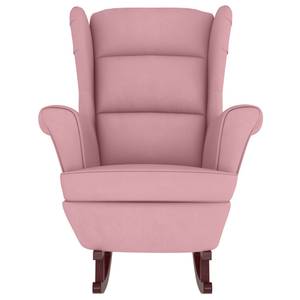 Chaise à bascule avec tabouret 3015093-2 Rose foncé