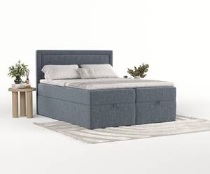 Premium Boxspringbett Pao Blau - Breite: 140 cm