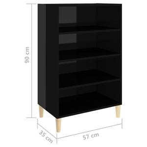 Sideboard 3009582 Hochglanz Schwarz