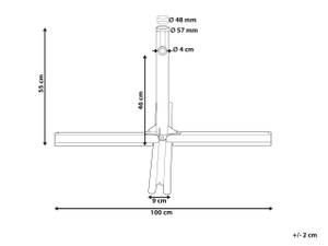 Accessoires de parasol VICCHIO Noir - Métal - 100 x 55 x 100 cm