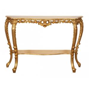 Konsolentisch LOUIS XVI Gold - Massivholz - 36 x 88 x 130 cm