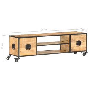 TV-Möbel 286377 Braun - Massivholz - Holzart/Dekor - 30 x 39 x 130 cm