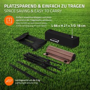 Campingtisch aus Aluminium Schwarz - Braun