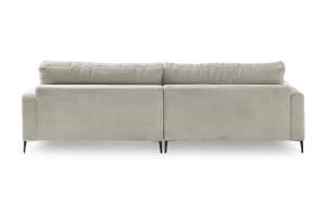 Ecksofa Canapé CARA Cordon Gris lumineux - Angle à gauche (vu de face)