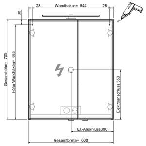 Badmöbel Waschplatz Set in weiß mit SpS Weiß - Holzwerkstoff - 60 x 200 x 45 cm