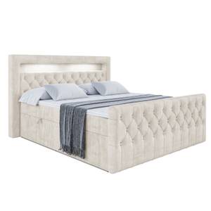 Boxspringbett AURORA Ecru - Breite: 140 cm - H3