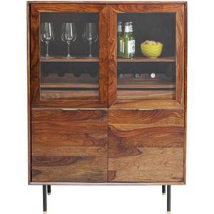 Vitrine Ravello I Marron - Bois massif - 100 x 140 x 45 cm