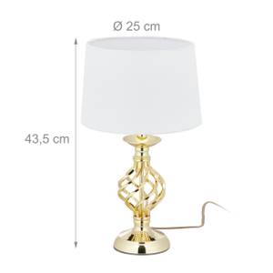 Lampe de table moderne réglable Doré - Blanc