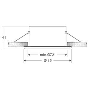 Einbaustrahler Mizar Weiß - Metall - 5 x 5 x 5 cm