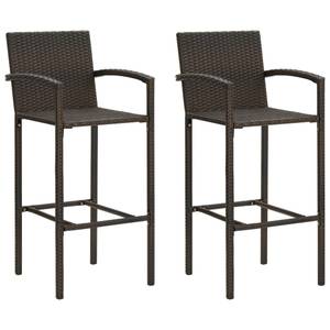 Garten-Bar Set (3-teilig) 3008870 Braun - Kunststoff - Polyrattan - 55 x 110 x 120 cm