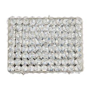 Boîte à bijoux à perles façon cristal Argenté - Verre - Métal - 19 x 7 x 15 cm