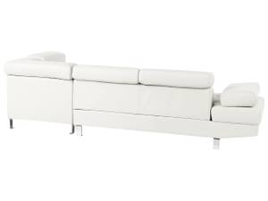 Ecksofa NORREA Silber - Weiß - 261 x 72 x 193 cm