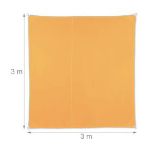 Voile d'ombrage carrée jaune 300 x 300 cm