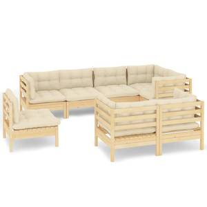 Garten-Lounge-Set Weiß - Massivholz - 64 x 63 x 64 cm