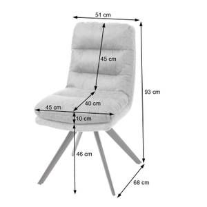 Esszimmerstuhl G66 Grau - Breite: 49 cm