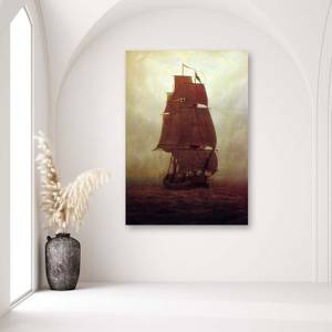 Wandbilder Segelschiff C.D.Friedrich, 80 x 120 cm