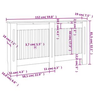 Heizkörperverkleidung 3013165-1 Anthrazit - 152 x 19 cm