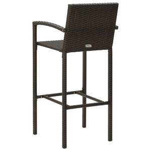 Bar-Set (7-teilig) 3008723-3 Braun - Kunststoff - Polyrattan - 60 x 110 x 130 cm