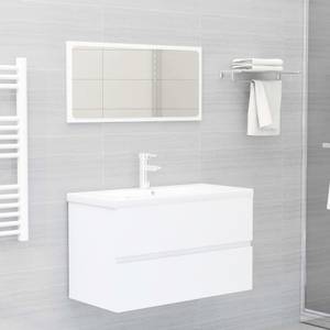 Meuble lavabo avec bassin 3007833-3 Blanc - Largeur : 80 cm