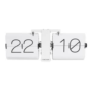 Flip Clock No Case Weiß - Metall - 36 x 14 x 9 cm