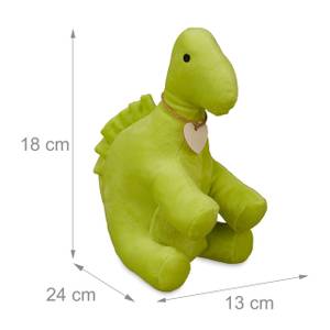 Butoir de porte en forme de dinosaure Vert - Fibres naturelles - Matière plastique - Textile - 13 x 18 x 24 cm