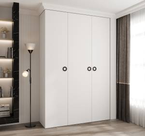 Armoire à portes battantes Como 1 Noir - Blanc - 160 x 40 cm