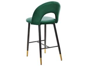 Tabouret de bar FALTON Noir - Vert émeraude - Doré - Vert