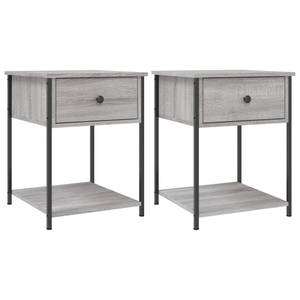 Elegante Nachttische - 2er Set Grau - Holzwerkstoff - 45 x 58 x 44 cm