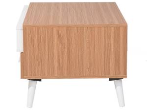 Table basse ALLOA Marron - Blanc - Bois manufacturé - 100 x 45 x 60 cm