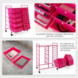 Rollwagen TI75047TBDE Pink - Metall - 37 x 87 x 63 cm