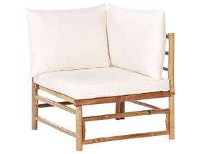 Chaise de jardin CERRETO Blanc crème - Chêne clair - Blanc - 67 x 67 cm