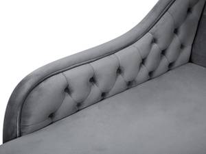 Chaiselongue NIMES Grau - Eiche Dunkel - Armlehne davorstehend links - Ecke davorstehend rechts - Textil