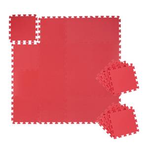 Rote Bodenschutzmatte im 24er Set Rot - Kunststoff - 32 x 1 x 32 cm