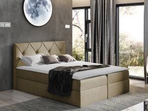 Boxspringbett Crystal Beige - Breite: 127 cm